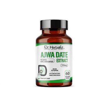 Ajwa Date 350mg Dietary Supplement - Powder Extract Capsule | Dr Herbalist | HEMANI	