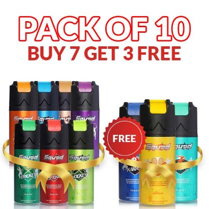 Squad body Sprays - Buy 7 Get 3 free	