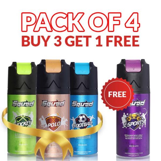 Squad body Sprays - Buy 3 Get 1 free